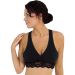 Carriwell Organic Crossover Nursing Bra Δαντελένιο Σουτιέν Εγκυμοσύνης & Θηλασμού Μαύρο S