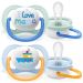 Avent Ultra Air Happy Πιπίλα Σιλικόνης Με Μεγάλες Οπές (SCF080/01) 0-6m 2τμχ