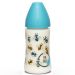Suavinex The Bee Blue Πλαστικό Μπιμπερό με θηλή Σιλικόνης 3 Θέσεων Ροής 0m+270ml