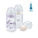 Nuk Nature Sense Twin Set Μπιμπερό με Δείκτη Ελέγχου Θερμοκρασίας με Θηλή Σιλικόνης Μεγέθους Μ 260ml & Πιπίλα Σιλικόνης Μεγέθους S 0-6m "Rose" 4τμχ