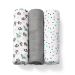 Soft Muslin Diapers Set Made of Bamboo & Cotton Babyono Gray 70x70cm 3pcs