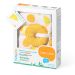 Set of Soft Hug Diapers & Soft Rattle Bamboo BabyOno Orange 120x120cm