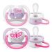 Avent Ultra Air Happy Πιπίλα Σιλικόνης με Μεγάλες Οπές (SCF080/02) 0-6m 2 τμχ